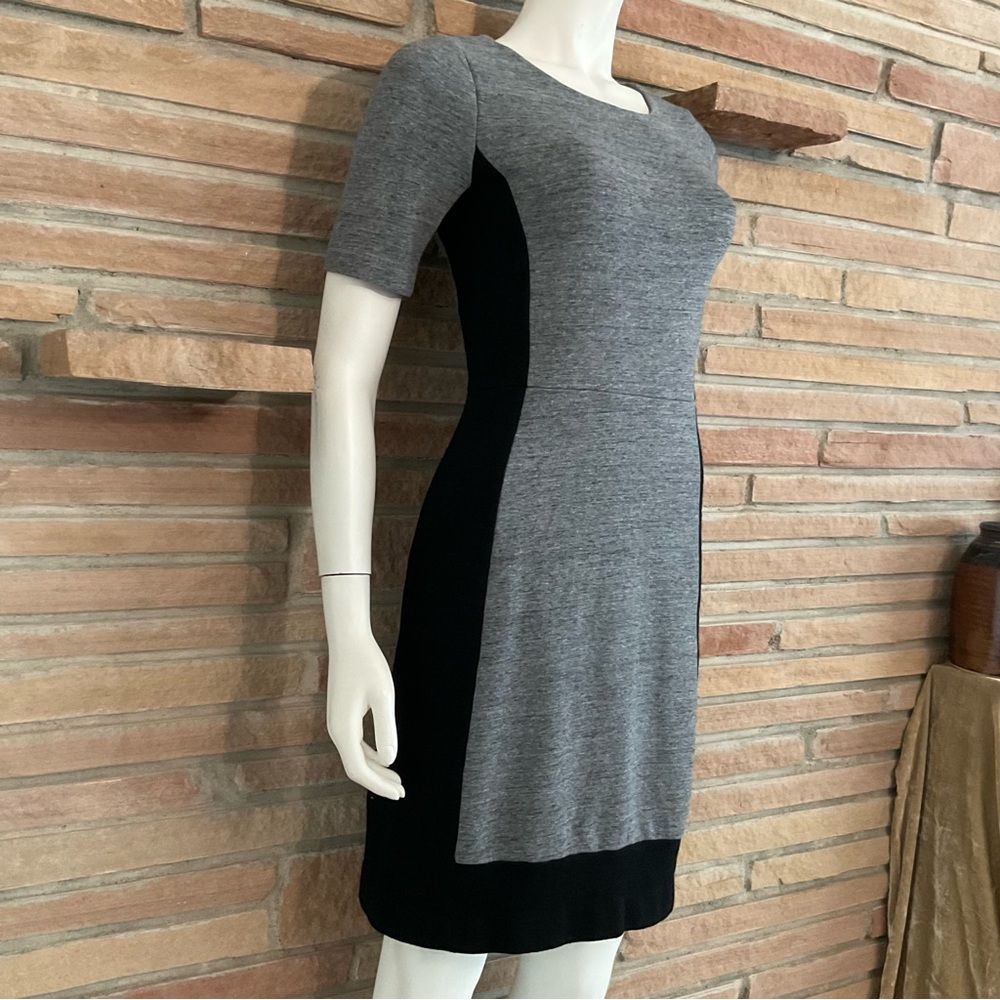 J. Crew Grey Black Colorblock Stretch Dress Size 2